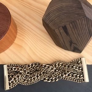 Multi chain gold bracelet